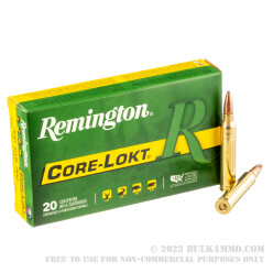 20 Rounds of 300 Win Mag Ammo by Remington - 180gr PSP