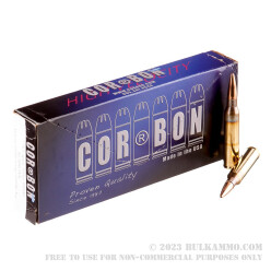 20 Rounds of .338 Lapua Ammo by Corbon Performance Match - 300 gr HPBT Subsonic