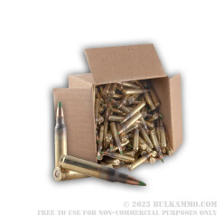 250 Rounds Loose packed of 5.56x45 Ammo by Lake City - 62gr FMJ XM855