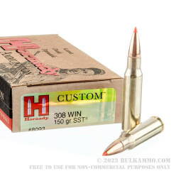 20 Rounds of .308 Win Ammo by Hornady - 150gr SST