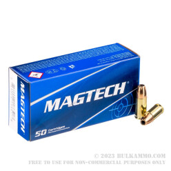 50 Rounds of 9mm Subsonic Ammo by Magtech - 147gr JHP