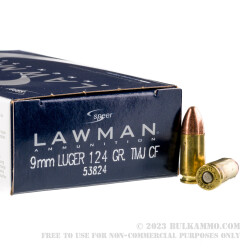 50 Rounds of 9mm Ammo by Speer - 124gr TMJ