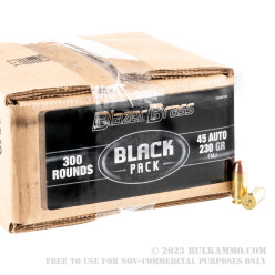 300 Rounds of .45 ACP Ammo by Blazer Brass Black - 230gr FMJ