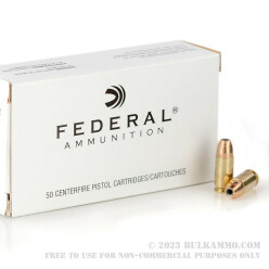 50 Rounds of 9mm Ammo by Federal - 115gr JHP HI-SHOK