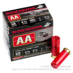 250 Rounds of 12ga Ammo by Winchester AA - 1 ounce XTRA-Lite #7 1/2 shot