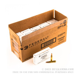 20 Rounds of Bonded 5.56x45 Ammo by Federal RXM556T3 - 62gr SP