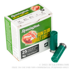 25 Rounds of 12ga Ammo by Remington - 1 ounce #8 shot