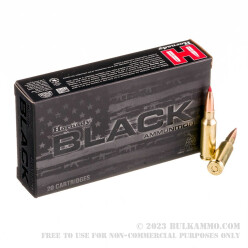 20 Rounds of 6.5mm Grendel Ammo by Hornady Black - 123gr ELD Match