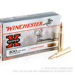 20 Rounds of .300 Win Mag Ammo by Winchester Super-X - 150gr PP
