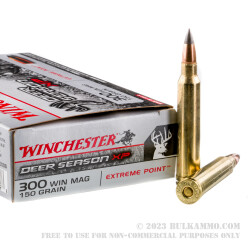 20 Rounds of .300 Win Mag Ammo by Winchester Deer Season XP - 150gr Polymer Tipped