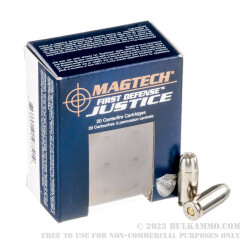 20 Rounds of .40 S&W Ammo by Magtech First Defense Justice - 130gr SCHP