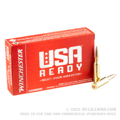 200 Rounds of 6.5 Creedmoor Ammo by Winchester USA Ready - 125gr OT