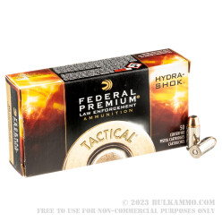 50 Rounds of .45 ACP Ammo by Federal Hydra-Shok- 230gr JHP