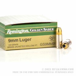 500 Rounds of 9mm Ammo by Remington - 124gr JHP
