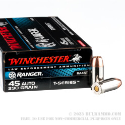 500  Rounds of .45 ACP Ammo by Winchester Ranger T-Series - 230gr JHP