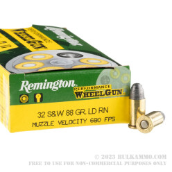 500  Rounds of .32S&W  Ammo by Remington Performance WheelGun - 88gr LRN