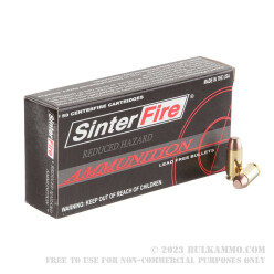 50 Rounds of .40 S&W Ammo by SinterFire RHA - 125gr Frangible