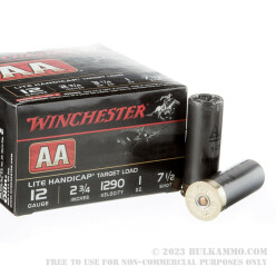 25 Rounds of 12ga 2-3/4" Ammo by Winchester AA Lite Handicap - 1 ounce #7 1/2 shot