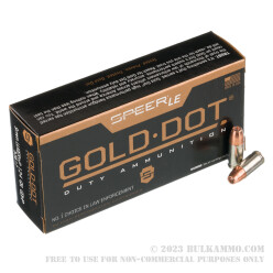 1000 Rounds of 9mm +P Ammo by Speer Gold Dot - 124gr JHP