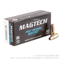 50 Rounds of 9mm Ammo by Magtech - 147gr JHP Bonded