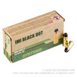 1000 Rounds of 9mm +P Ammo by IMI Black Dot - 124gr JHP