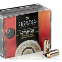 200 Rounds of .380 ACP Ammo by Federal Premium Low Recoil - 90gr Hydra-Shok JHP