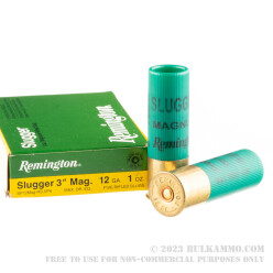 250 Rounds of 12ga 3" Ammo by Remington - 1 ounce Rifled Slug