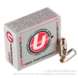 20 Rounds of .45 ACP Ammo by Underwood - 230gr JHP