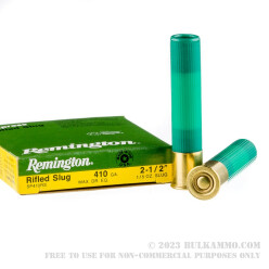 5 Rounds of .410 Ammo by Remington - 1/5 ounce Rifled Slug