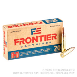 20 Rounds of .300 AAC Blackout Ammo by Hornady Frontier - 125gr FMJ