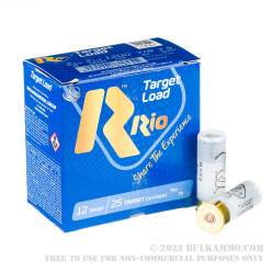 250 Rounds of 12ga Ammo by Rio Target Load Light - 7/8 ounce #7.5 shot