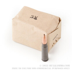 20 Rounds of 7.62x39mm Ammo by Brown Bear Polymer Coated - 123gr HP