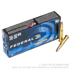 20 Rounds of 30-30 Win Ammo by Federal - 150gr SP