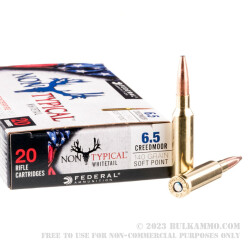 20 Rounds of 6.5mm Creedmoor Ammo by Federal NonTypical - 140gr SP
