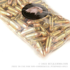 100 Rounds of 9mm Ammo by MBI - 115gr FMJ