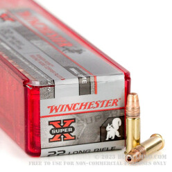 100 Rounds of .22 LR Ammo by Winchester Super-X - 40gr Power Point 