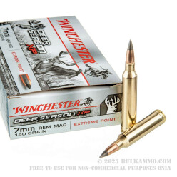 20 Rounds of 7mm Rem Mag Ammo by Winchester Deer Season XP - 140gr Extreme Point
