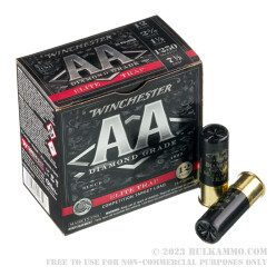25 Rounds of 12ga Ammo by Winchester AA Diamond Grade Elite Trap - 1 1/8 ounce #7 1/2 shot