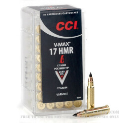 2000 Rounds of .17HMR Ammo by CCI - 17gr V-Max