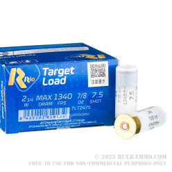 250 Rounds of 12ga Ammo by Rio Target Load Trap - 7/8 ounce #7.5 shot