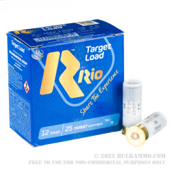 250 Rounds of 12ga Ammo by Rio Target Load Trap - 7/8 ounce #7.5 shot
