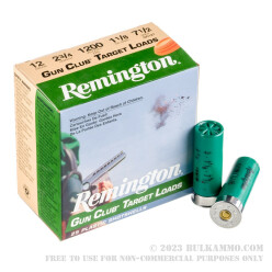 25 Rounds of 12ga Ammo by Remington - 1 1/8 ounce #7 1/2 shot