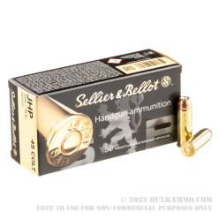 600 Rounds of .45 Long-Colt Ammo by Sellier & Bellot - 230gr JHP