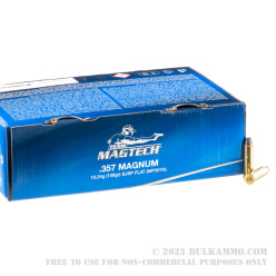 250 Rounds of .357 Mag Ammo by Magtech - 158gr SJSP
