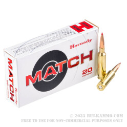 20 Rounds of 6.5 Creedmoor Ammo by Hornady - 147gr ELD Match