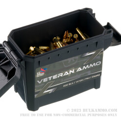 250 Rounds of .300 AAC Blackout Ammo by Veteran Ammo in Ammo Can - 147gr FMJ