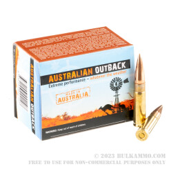 20 Rounds of .300 AAC Blackout Ammo by Australian Outback - 125gr Matchking HPBT
