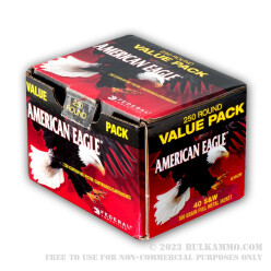 250 Rounds of .40 S&W Ammo by Federal - 180gr FMJ