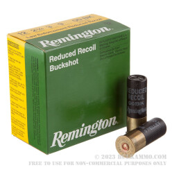 25 Rounds of 12ga Ammo by Remington LE - Reduced Recoil - 00 Buck - 9 Pellet