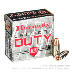 250 Rounds of 9mm Ammo by Hornady Critical Duty - 135gr JHP +P